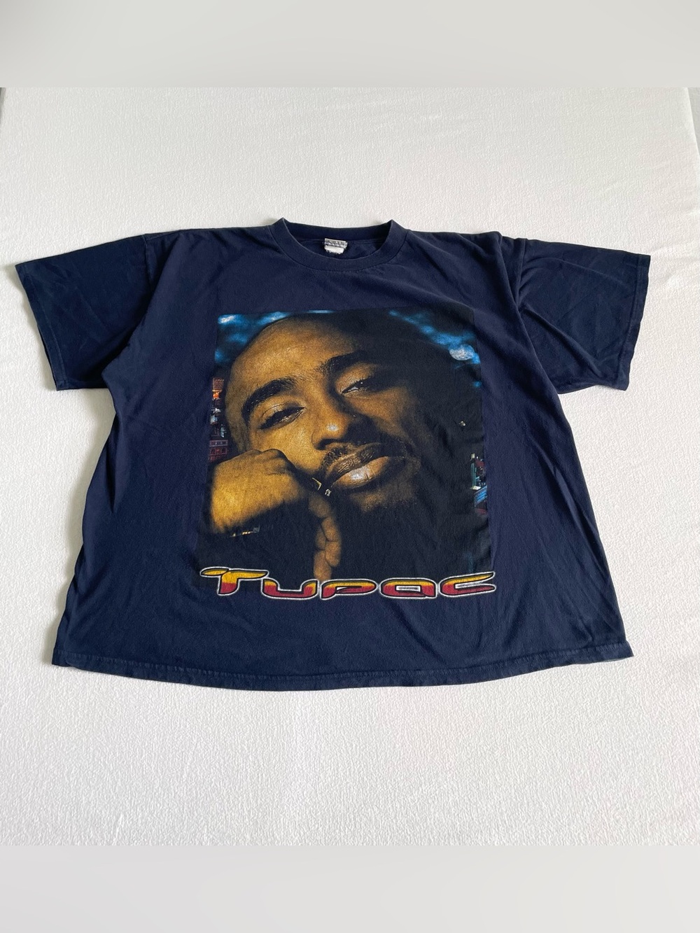 Vintage 90s Graphic Rap TupacTee XL Rare Find Double Sided Print Y2K Hip Hop